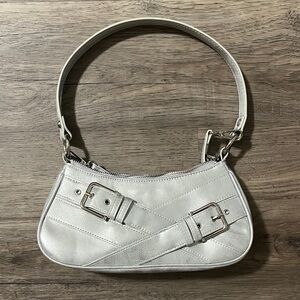 Silver Shoulder Buckle Purse Handbag
